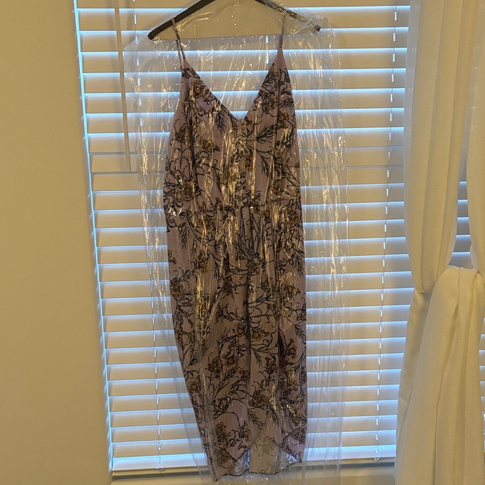 Chelsea28 Lavender Floral Midi Dress